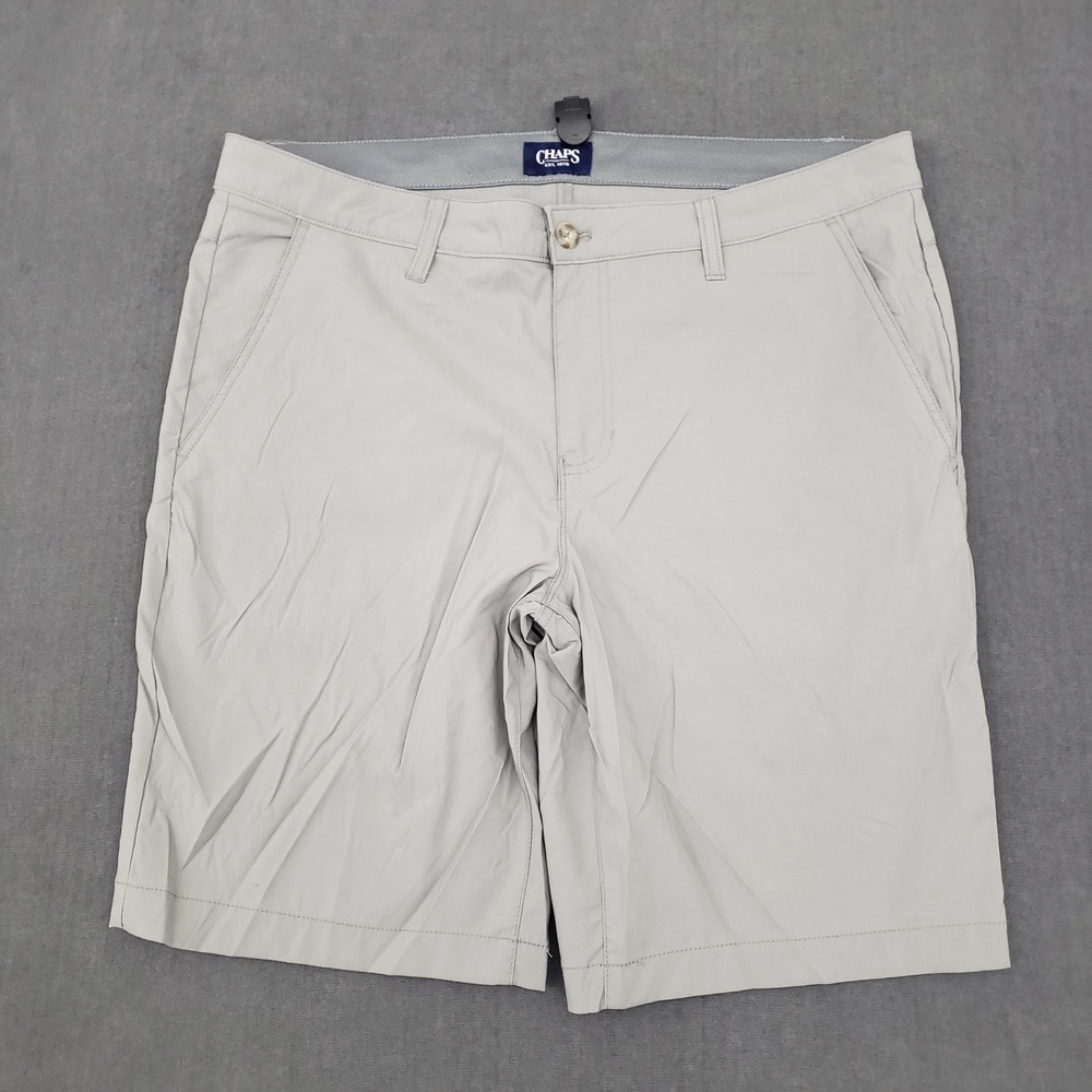 Chaps Performance Shorts‎ Mens 36 Gray Regular Fit Stretch Nylon Spandex Golf